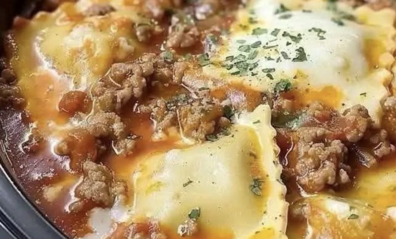 Crockpot Ravioli Lasagna - DEESVIRAL