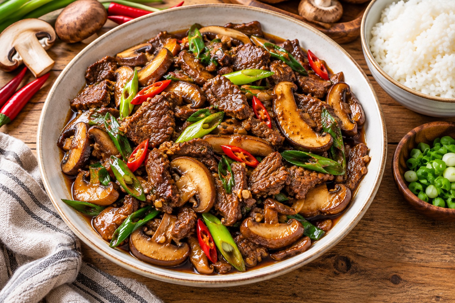 Beef and Mushroom Stir Fry
