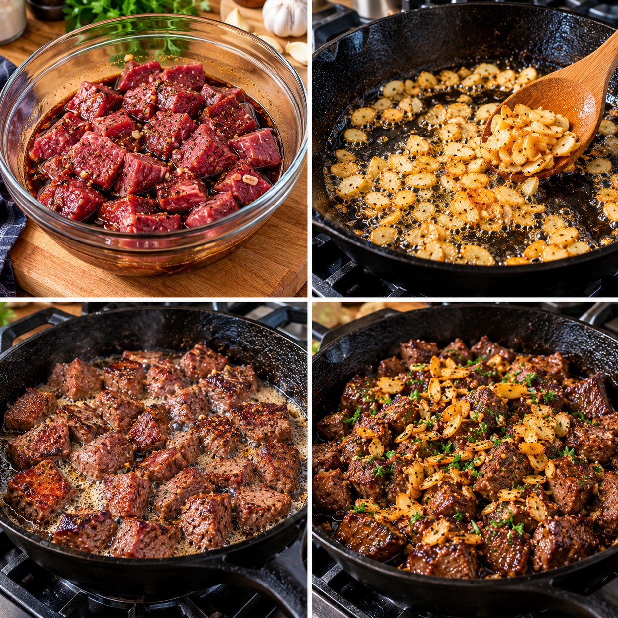 Beef Salpicao (Garlic Beef Bites) step by step