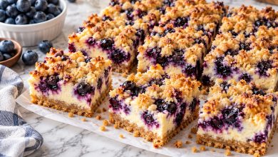Blueberry Muffin Cheesecake Bars