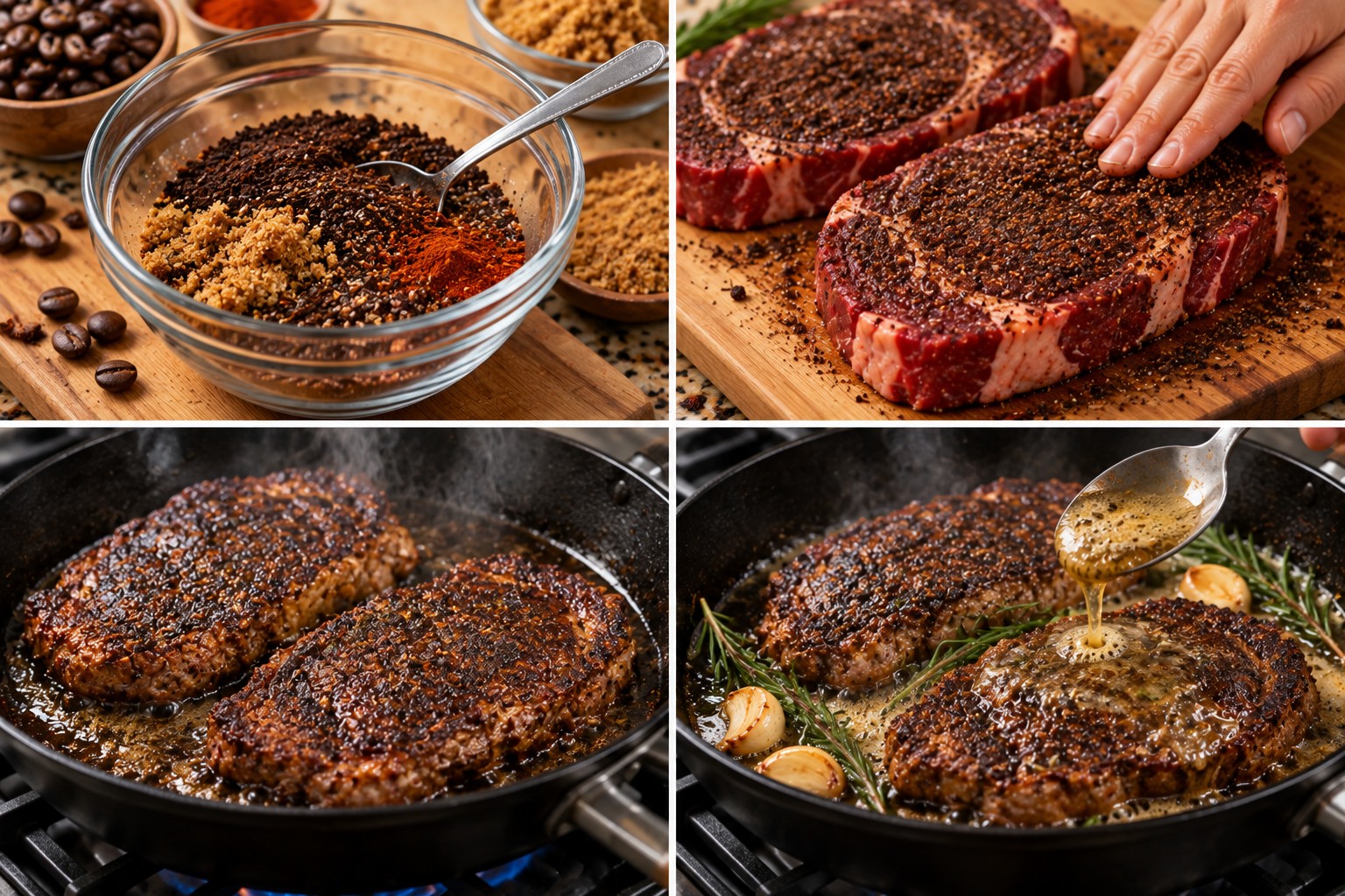 Coffee Rubbed Steak step by step