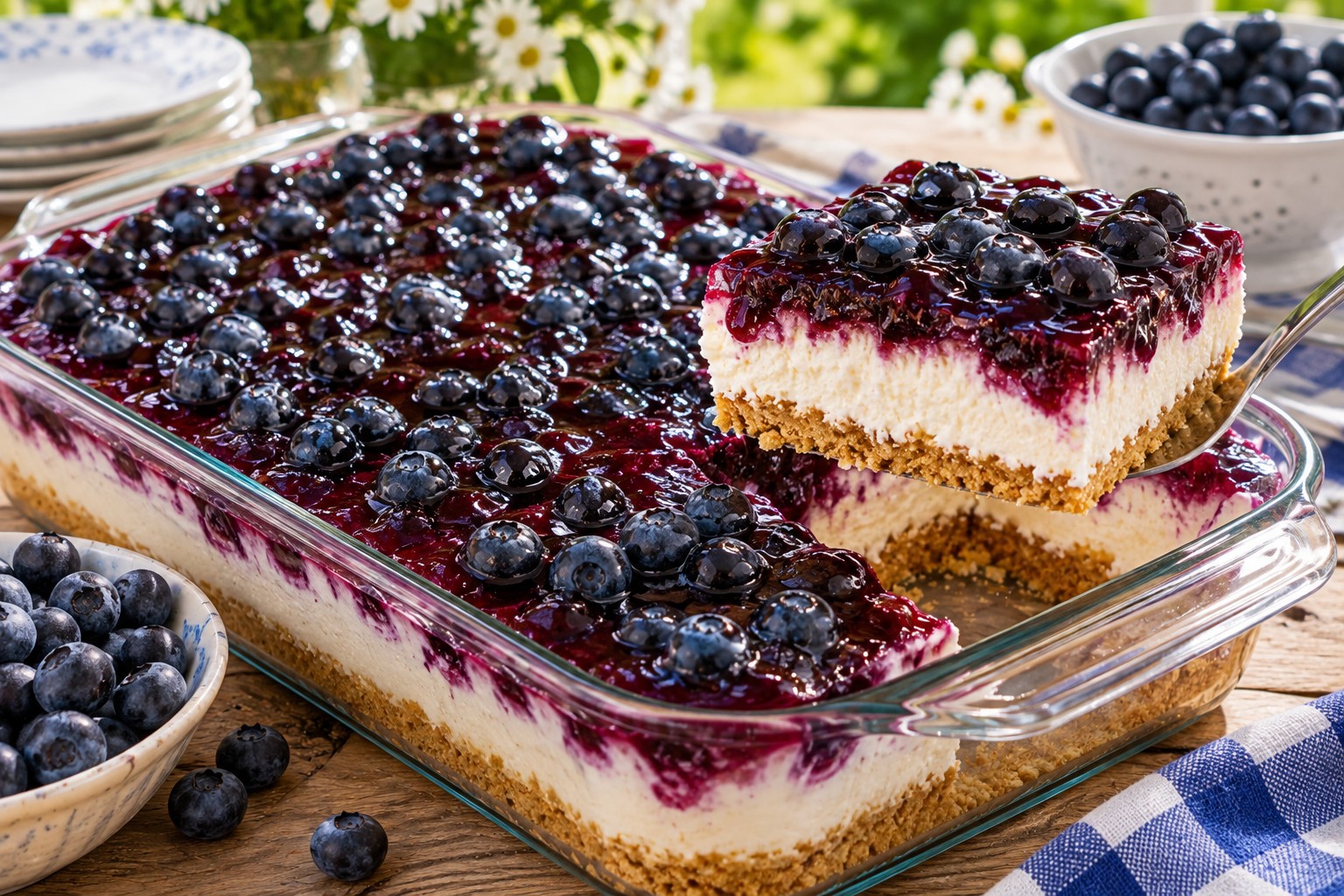 Creamy No-Bake Blueberry Delight