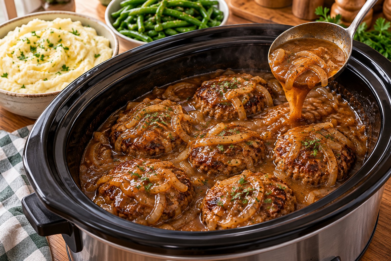 Crockpot Steak Sauce Beef Patties