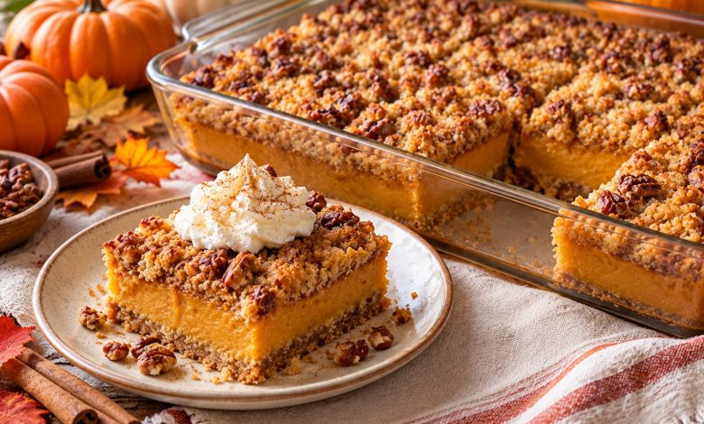 Easy Pumpkin Pie Crunch Bars