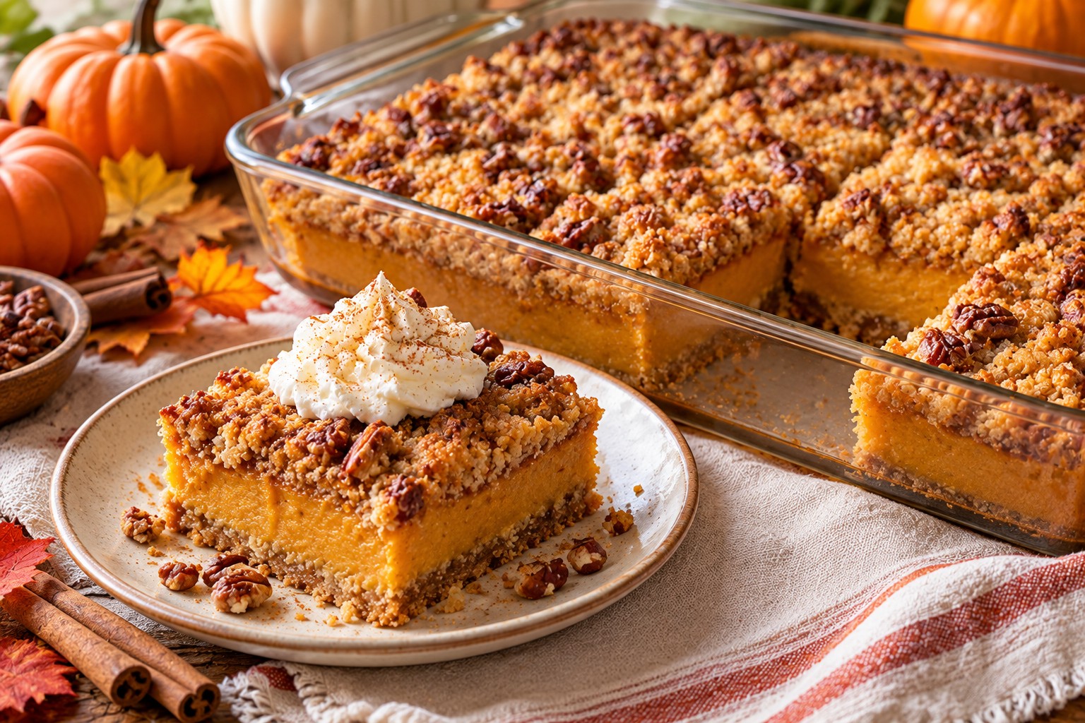 Easy Pumpkin Pie Crunch Bars