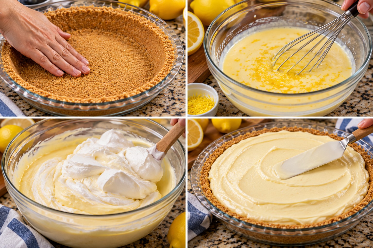 Old-Fashioned Lemon Icebox Pie step by step