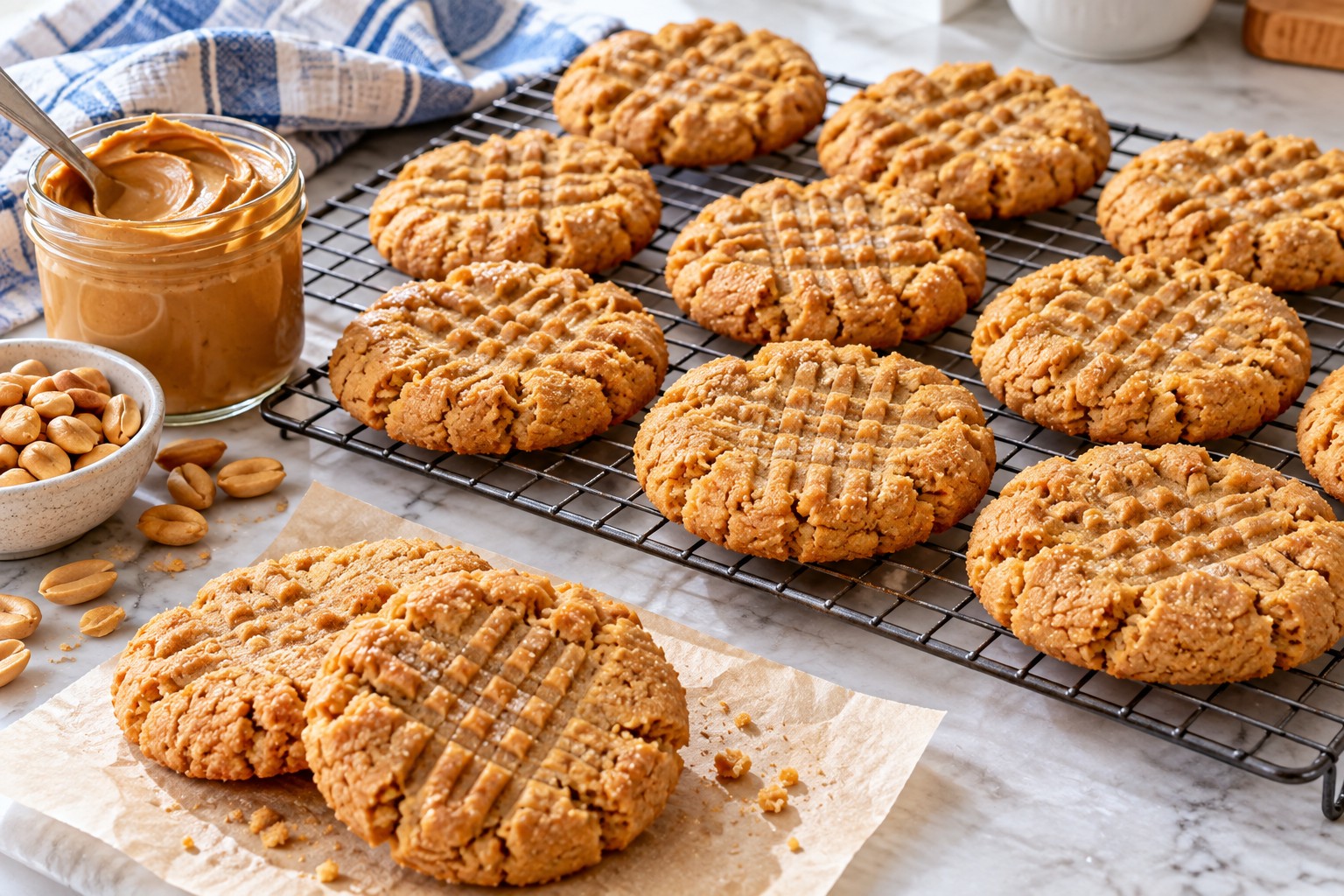 Old-School Cafeteria Peanut Butter Cookies